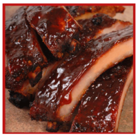 COSTILLAS DE CERDO EN SALSA BBQ X 6